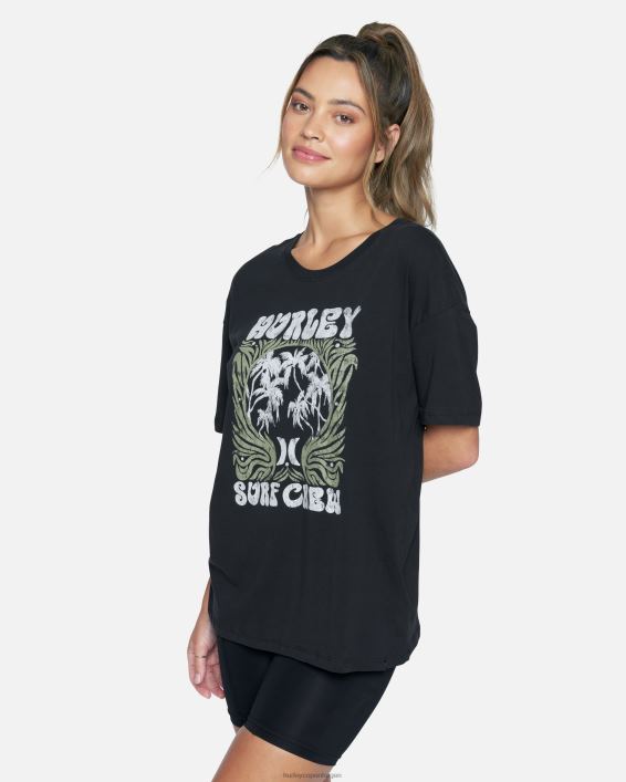 zak oversized t-shirt Kvinder kaviar tøj Hurley D404N574