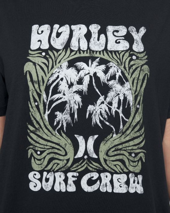 zak oversized t-shirt Kvinder kaviar tøj Hurley D404N574