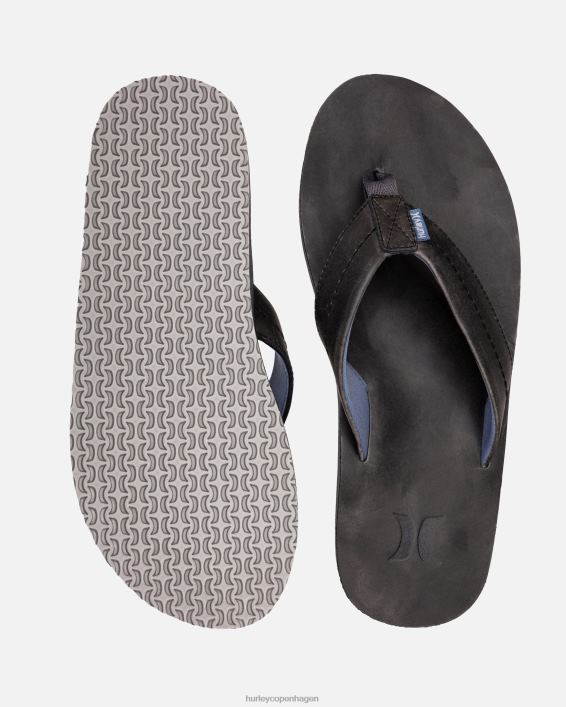 enestående lædersandal Mænd ion grå sko Hurley D404N91