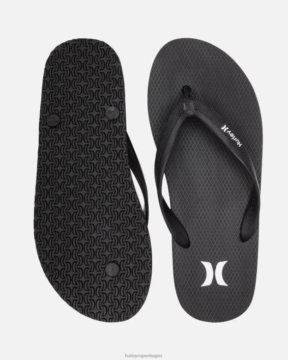 ikon solide sandaler Mænd sort sko Hurley D404N89