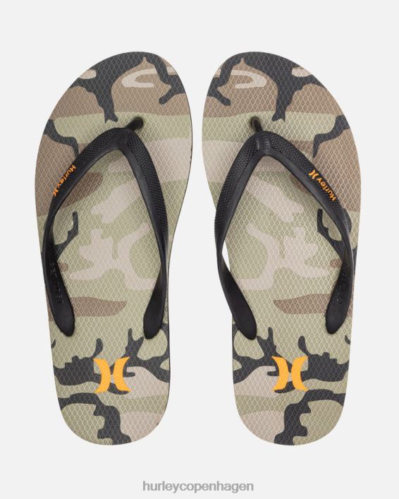 ikon trykte sandaler Mænd sort sko Hurley D404N90