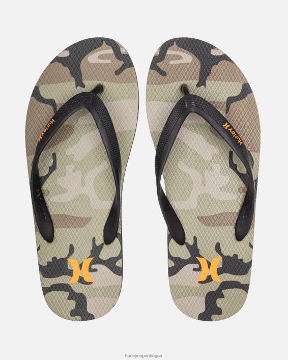 ikon trykte sandaler Mænd sort sko Hurley D404N90