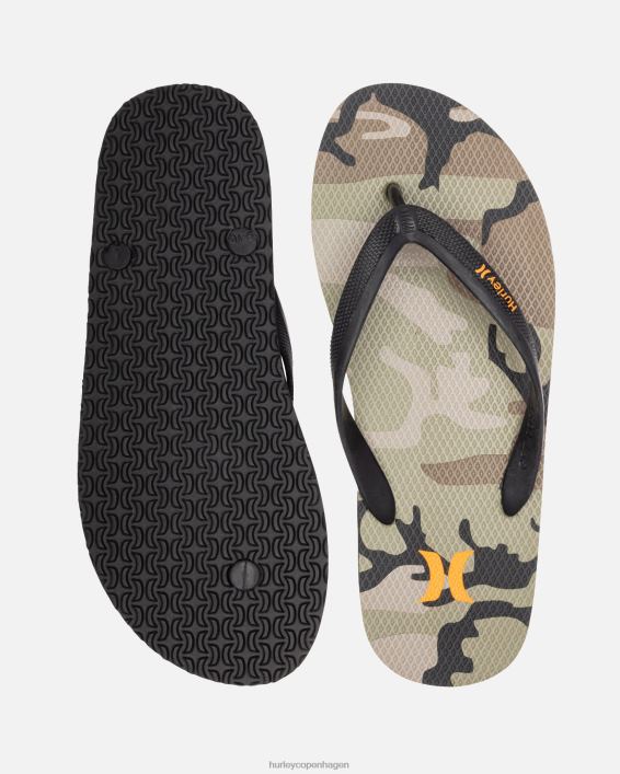 ikon trykte sandaler Mænd sort sko Hurley D404N90