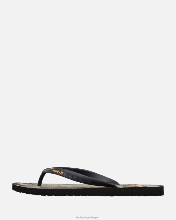 ikon trykte sandaler Mænd sort sko Hurley D404N90