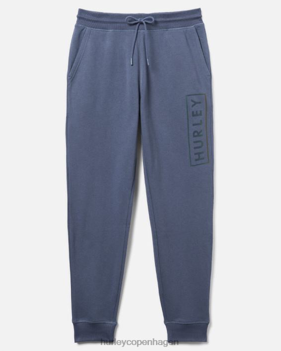 exist boxed logo afslappet pasform bomulds fleece jogger Mænd mørkeblå tøj Hurley D404N61