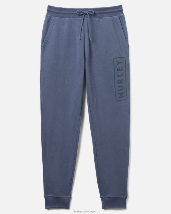exist boxed logo afslappet pasform bomulds fleece jogger Mænd mørkeblå tøj Hurley D404N61