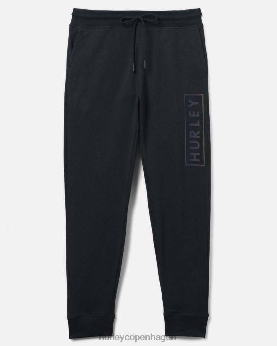 exist boxed logo afslappet pasform bomulds fleece jogger Mænd sort tøj Hurley D404N60