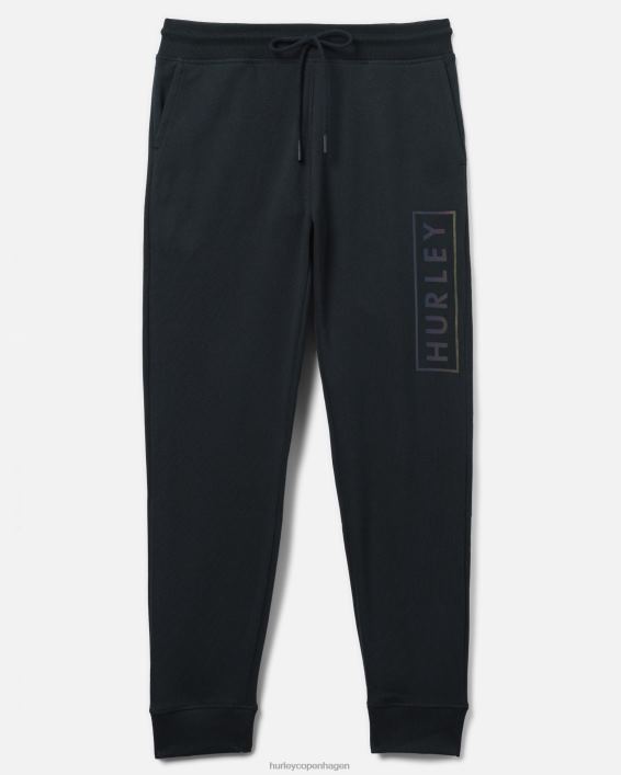 exist boxed logo afslappet pasform bomulds fleece jogger Mænd sort tøj Hurley D404N60