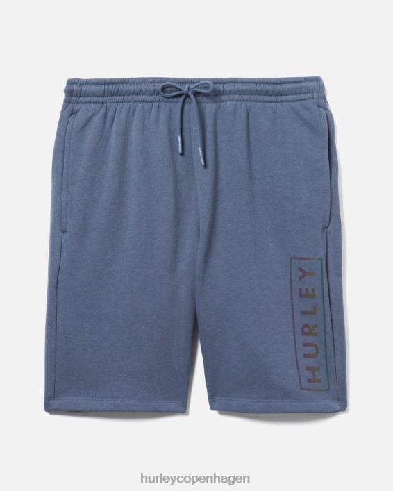 exist boxed logo bomuldsfleece short Mænd mørkeblå tøj Hurley D404N35