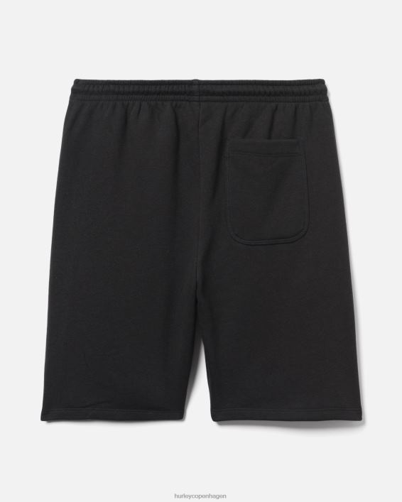 exist boxed logo bomuldsfleece short Mænd sort tøj Hurley D404N62