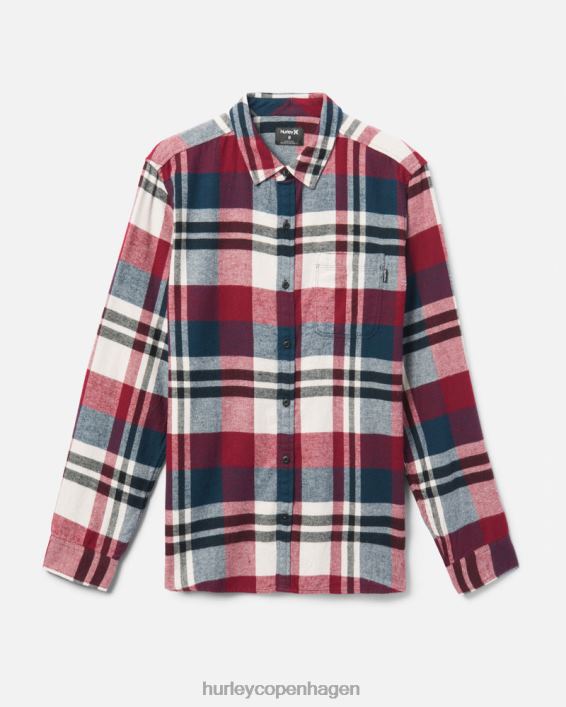 Portland økologisk flannel skjorte Mænd ægte rød tøj Hurley D404N376