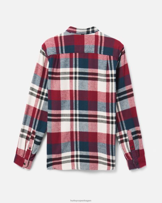 Portland økologisk flannel skjorte Mænd ægte rød tøj Hurley D404N376