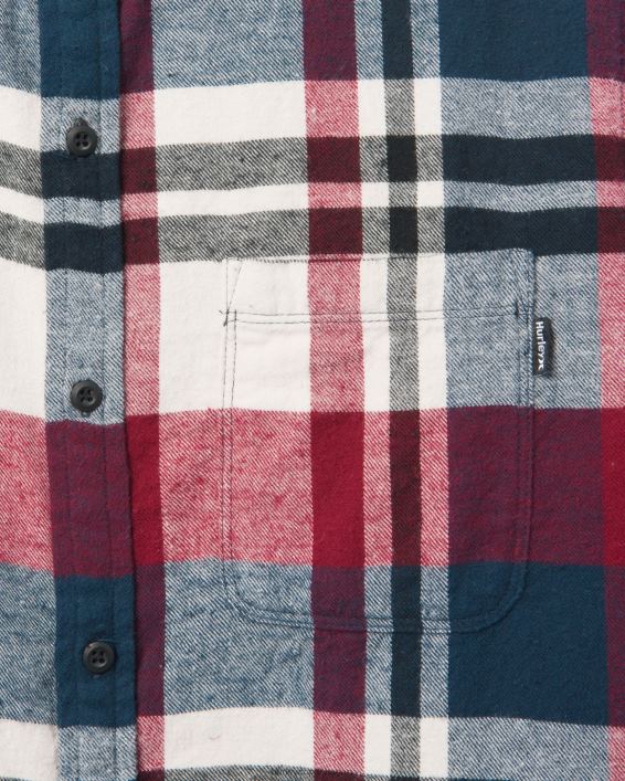 Portland økologisk flannel skjorte Mænd ægte rød tøj Hurley D404N376
