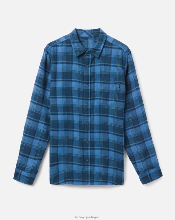 Portland økologisk flannel skjorte Mænd pansret flåde tøj Hurley D404N389