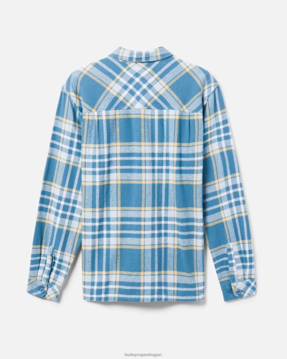 Santa Cruz kystlinje flannel Mænd mellemblå tøj Hurley D404N397