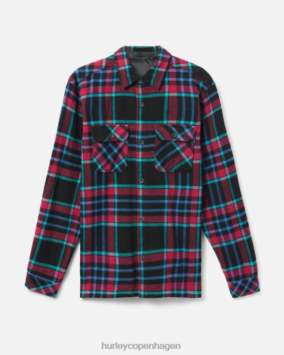 Santa Cruz kystlinje flannel Mænd sort tøj Hurley D404N400