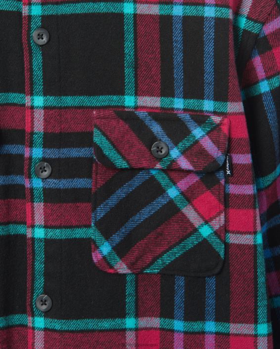 Santa Cruz kystlinje flannel Mænd sort tøj Hurley D404N400