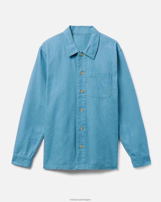 bixby canvas langærmet skjorte Mænd mellemblå tøj Hurley D404N342