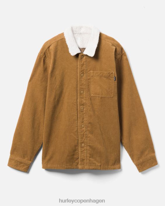 bixby cord sherpa foret langærmet skjorte Mænd gylden doodle tøj Hurley D404N319