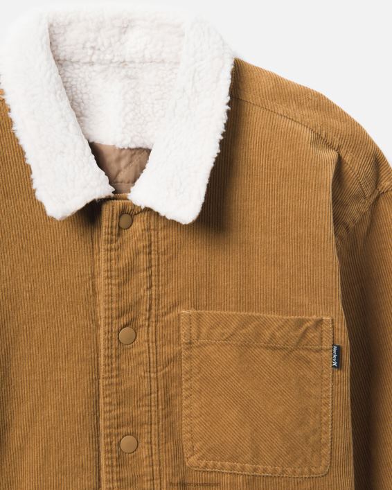 bixby cord sherpa foret langærmet skjorte Mænd gylden doodle tøj Hurley D404N319