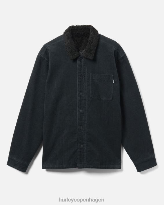 bixby cord sherpa foret langærmet skjorte Mænd mørk stengrå tøj Hurley D404N318