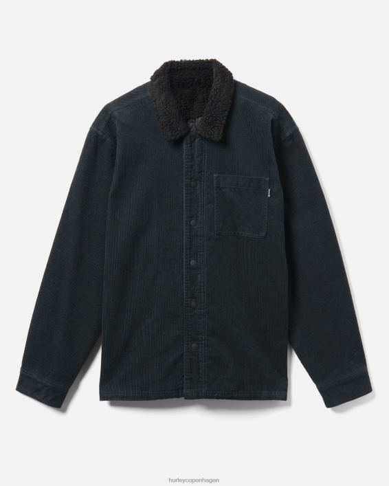 bixby cord sherpa foret langærmet skjorte Mænd mørk stengrå tøj Hurley D404N318