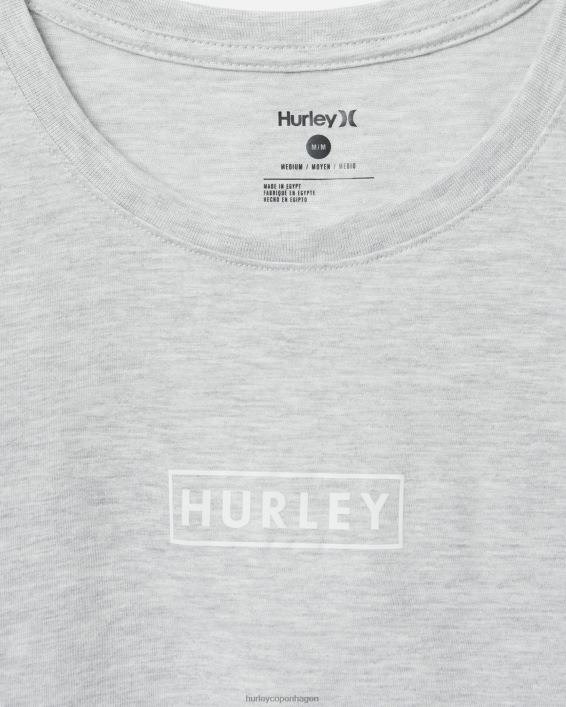 exist boxed logo bomuldsjersey grafisk t-shirt Mænd grå tøj Hurley D404N36