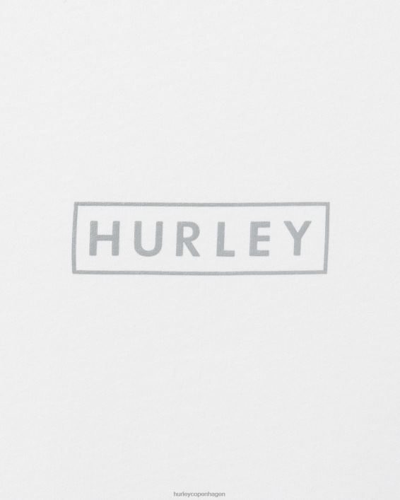 exist boxed logo bomuldsjersey grafisk t-shirt Mænd hvid tøj Hurley D404N37
