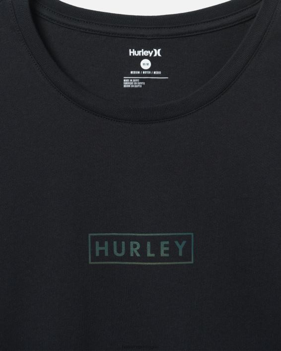 exist boxed logo bomuldsjersey grafisk t-shirt Mænd sort tøj Hurley D404N32