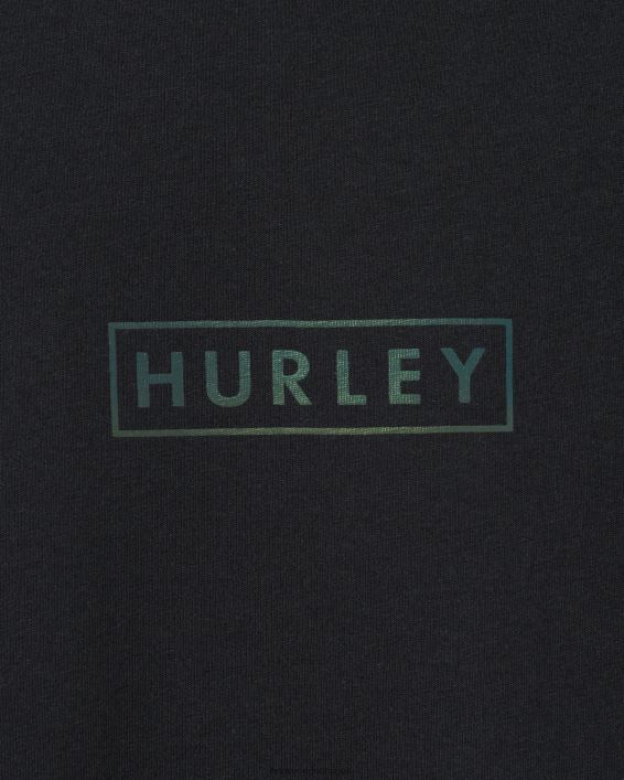 exist boxed logo bomuldsjersey grafisk t-shirt Mænd sort tøj Hurley D404N32