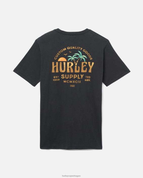 hverdag dobbelt håndflader kortærmet Mænd sort tøj Hurley D404N291