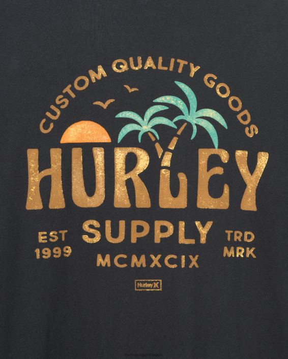 hverdag dobbelt håndflader kortærmet Mænd sort tøj Hurley D404N291