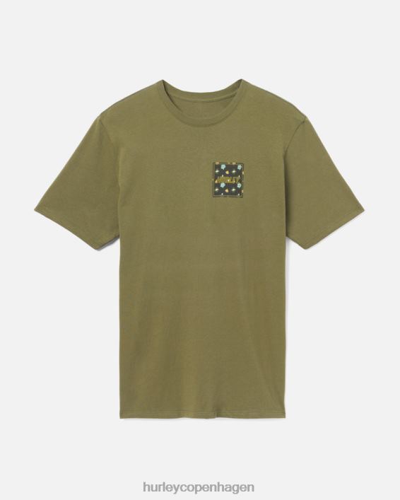 hverdag fire hjørner t-shirt Mænd oliven tøj Hurley D404N303