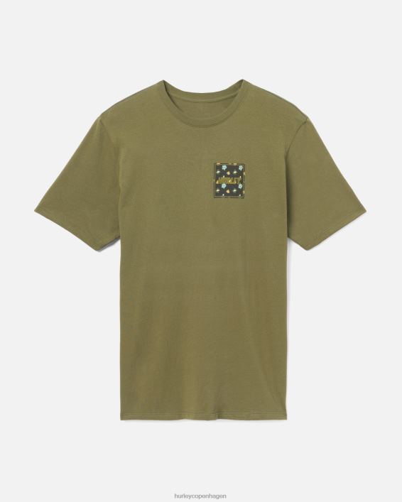 hverdag fire hjørner t-shirt Mænd oliven tøj Hurley D404N303