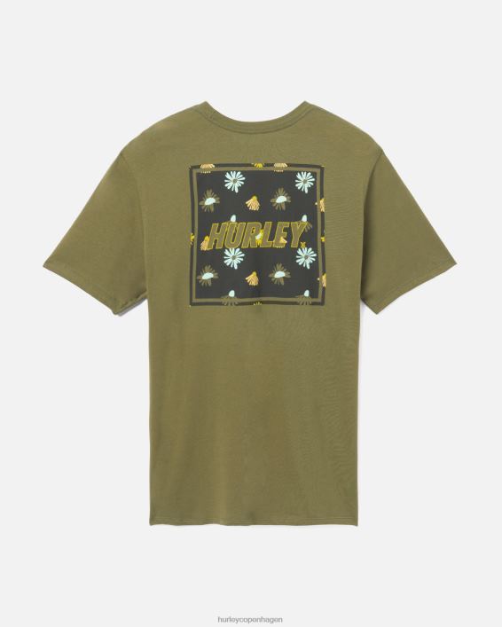 hverdag fire hjørner t-shirt Mænd oliven tøj Hurley D404N303