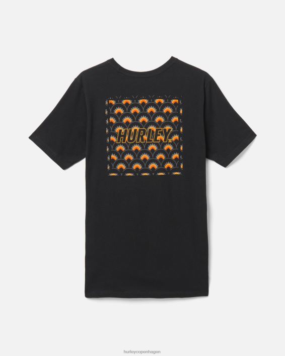 hverdag fire hjørner t-shirt Mænd sort tøj Hurley D404N300