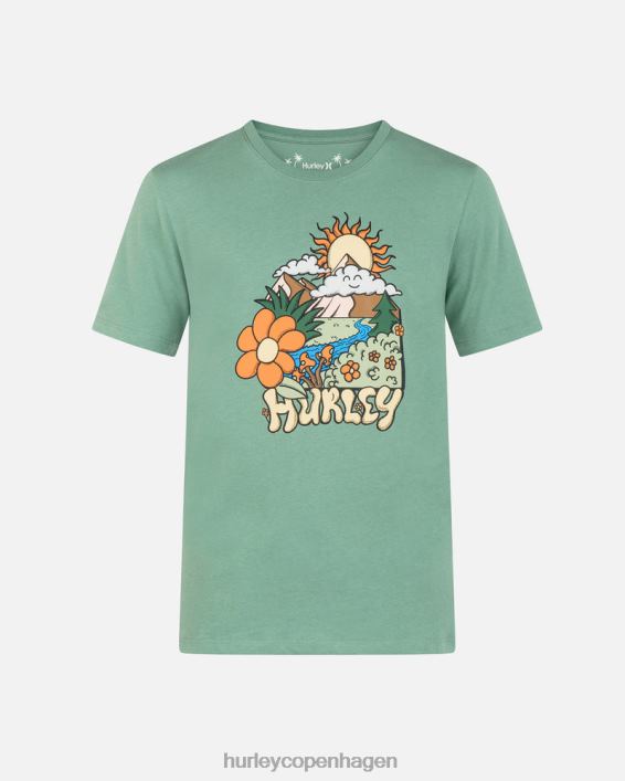 hverdagens udforske solen skinner kortærmet t-shirt Mænd koriander tøj Hurley D404N20