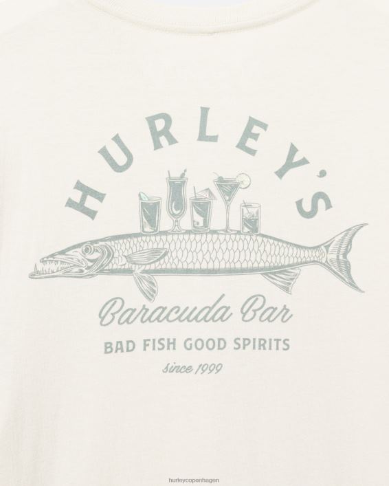 hverdags baracuda bar kortærmet Mænd knogle tøj Hurley D404N367