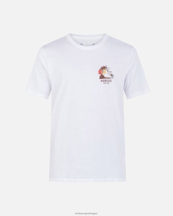 hverdags ø-fest kortærmet t-shirt Mænd hvid tøj Hurley D404N66