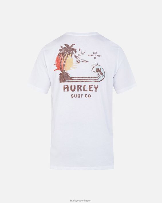hverdags ø-fest kortærmet t-shirt Mænd hvid tøj Hurley D404N66