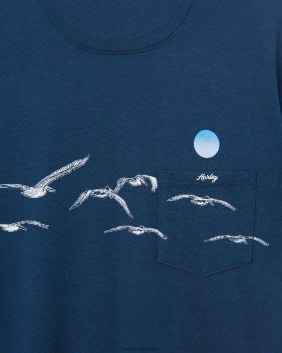 hverdags flok lomme t-shirt Mænd natstyrke tøj Hurley D404N288