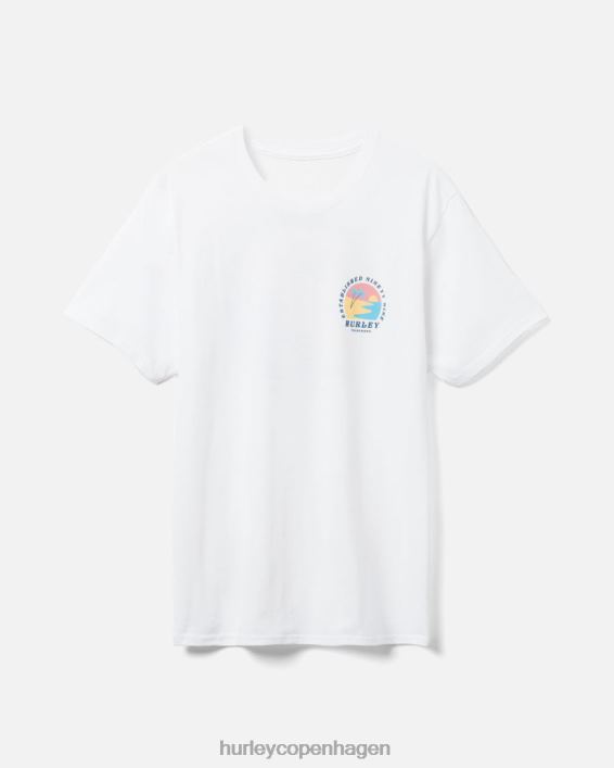 hverdags genbrugs solopgang t-shirt Mænd hvid tøj Hurley D404N309