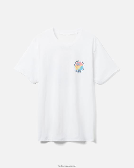 hverdags genbrugs solopgang t-shirt Mænd hvid tøj Hurley D404N309