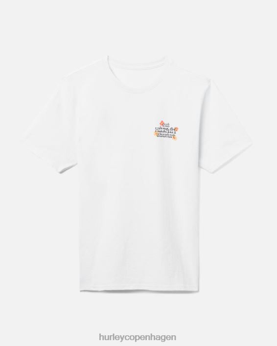 hverdags genbrugs-t-shirt med døde blomster Mænd hvid tøj Hurley D404N332