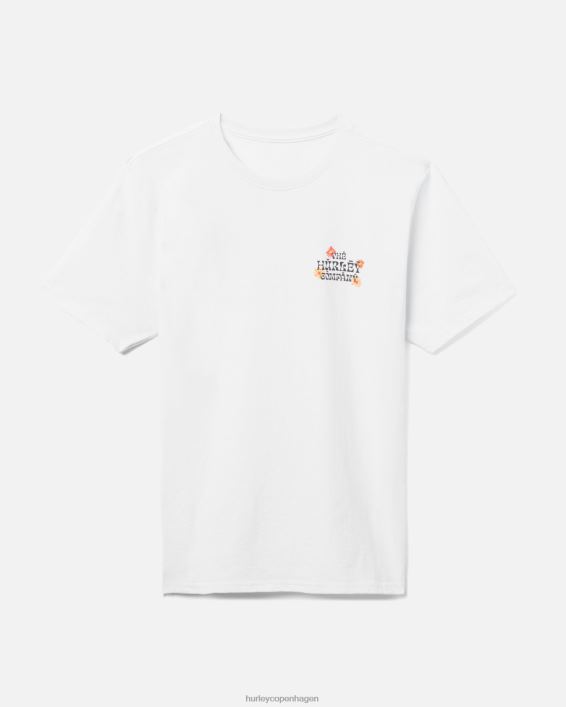 hverdags genbrugs-t-shirt med døde blomster Mænd hvid tøj Hurley D404N332
