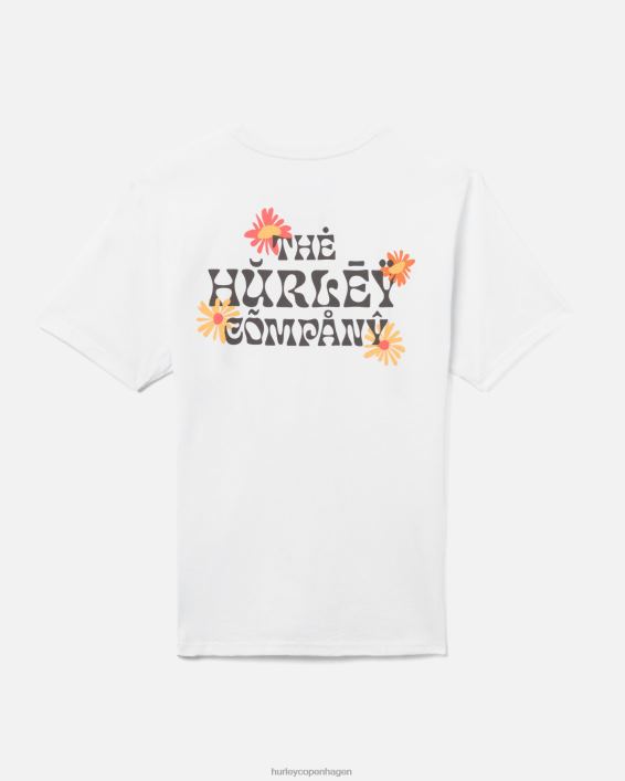 hverdags genbrugs-t-shirt med døde blomster Mænd hvid tøj Hurley D404N332