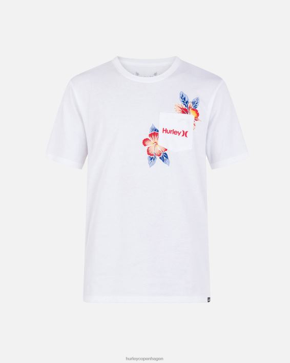 hverdags halekulani lomme kortærmet t-shirt Mænd hvid tøj Hurley D404N14