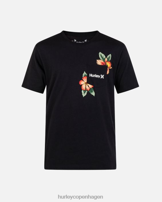 hverdags halekulani lomme kortærmet t-shirt Mænd sort tøj Hurley D404N16