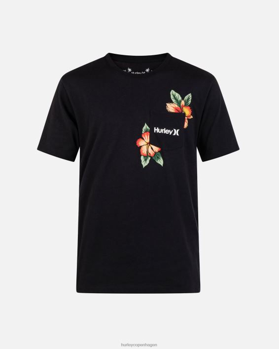 hverdags halekulani lomme kortærmet t-shirt Mænd sort tøj Hurley D404N16