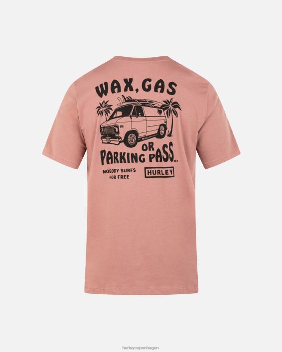 hverdags parkeringskort kortærmet t-shirt Mænd fantomrose tøj Hurley D404N73